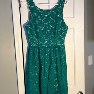 Green lace dress